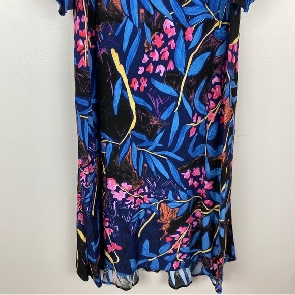 Anthropologie Maeve Elia Cold Shoulder Floral Knee High Dress Size 00 - Picture 5 of 13